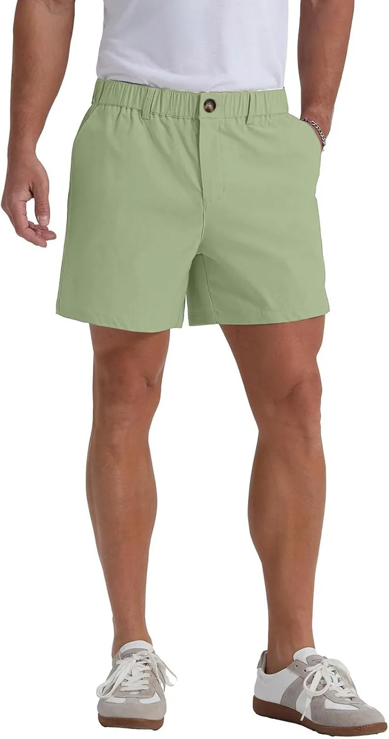 Mens Casual Shorts Summer Casual Lightweight Slim Fit Elastic Waist Athletic Shorts with Pockets