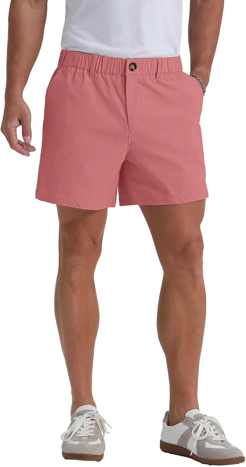 Mens Casual Shorts Summer Casual Lightweight Slim Fit Elastic Waist Athletic Shorts with Pockets
