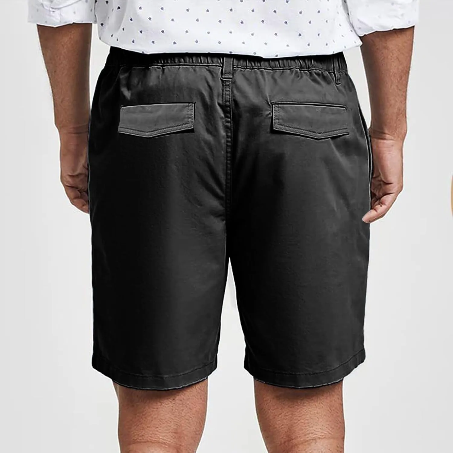Mens Casual Shorts Summer Casual Lightweight Slim Fit Elastic Waist Athletic Shorts with Pockets