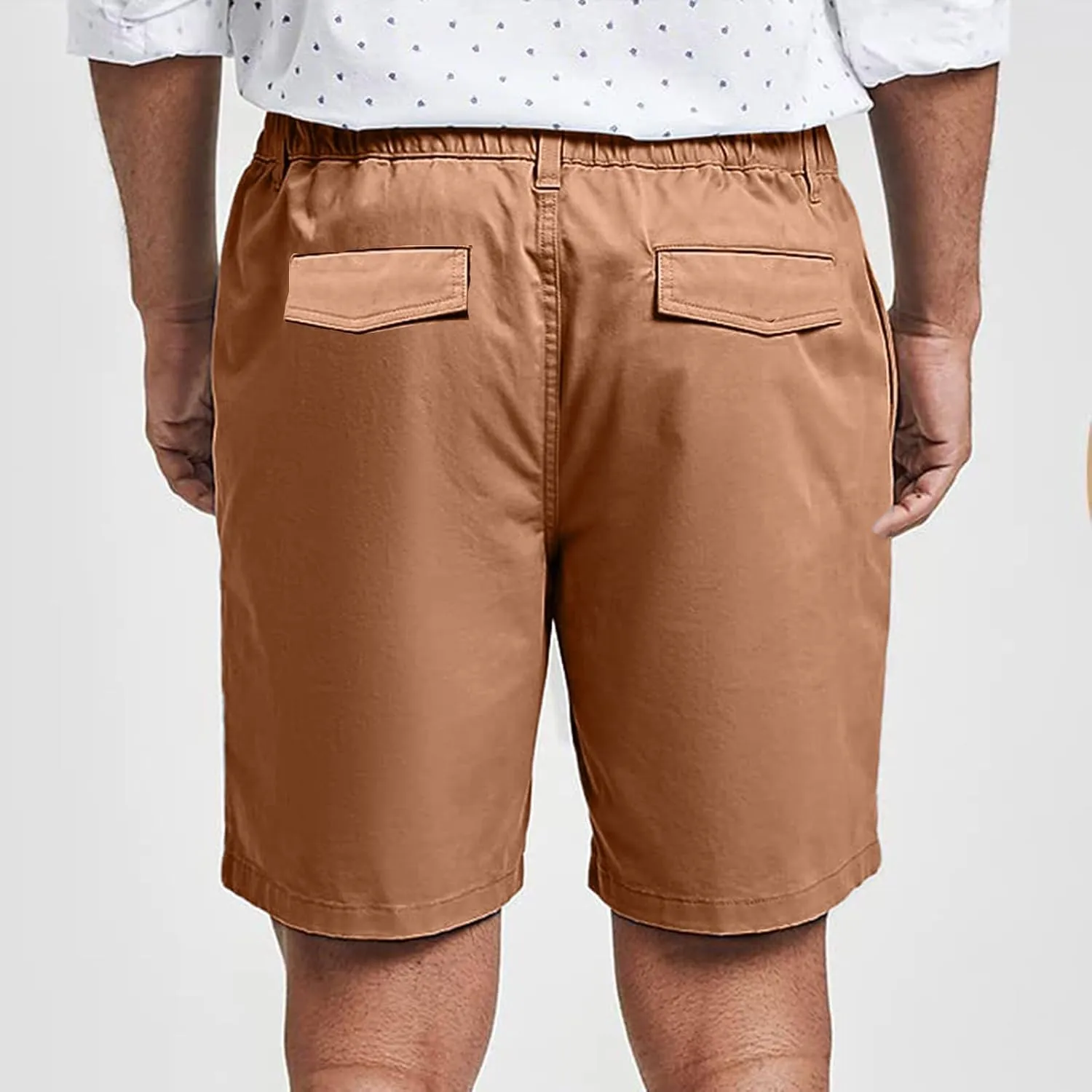 Mens Casual Shorts Summer Casual Lightweight Slim Fit Elastic Waist Athletic Shorts with Pockets
