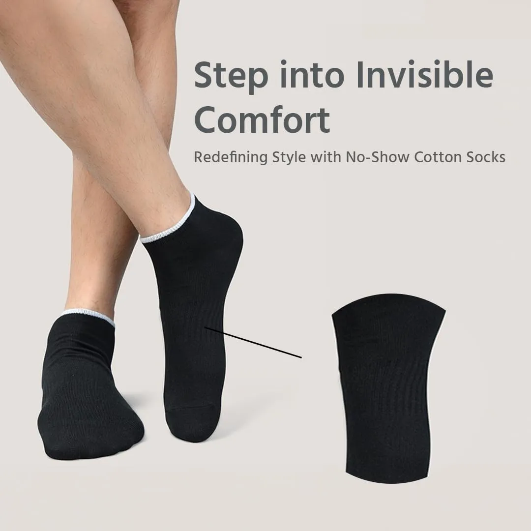 Mens No Show Socks |Pack of 4| Non Slip Invisible Low Cut Athletic Running Novelty Casual Invisible Liner Sock