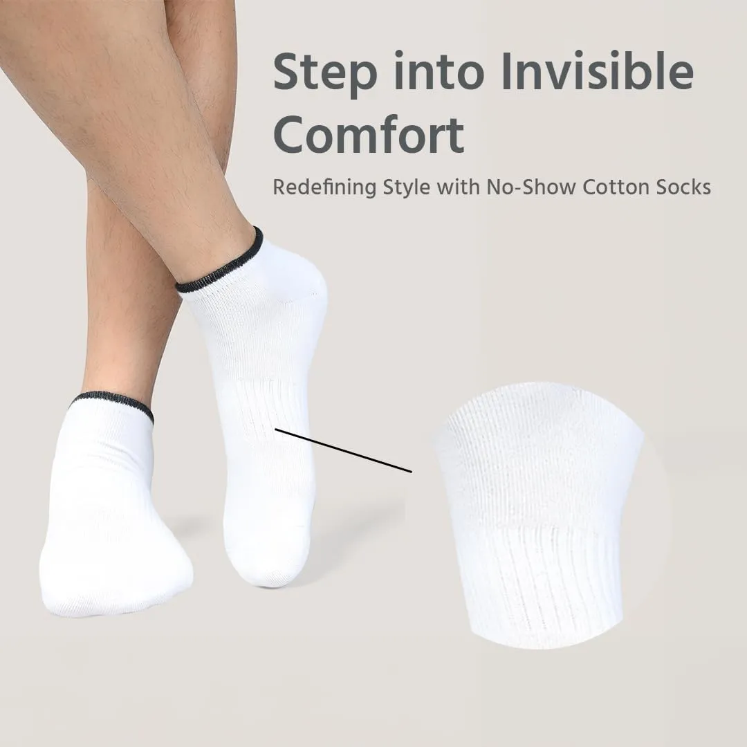 Mens No Show Socks |Pack of 4| Non Slip Invisible Low Cut Athletic Running Novelty Casual Invisible Liner Sock