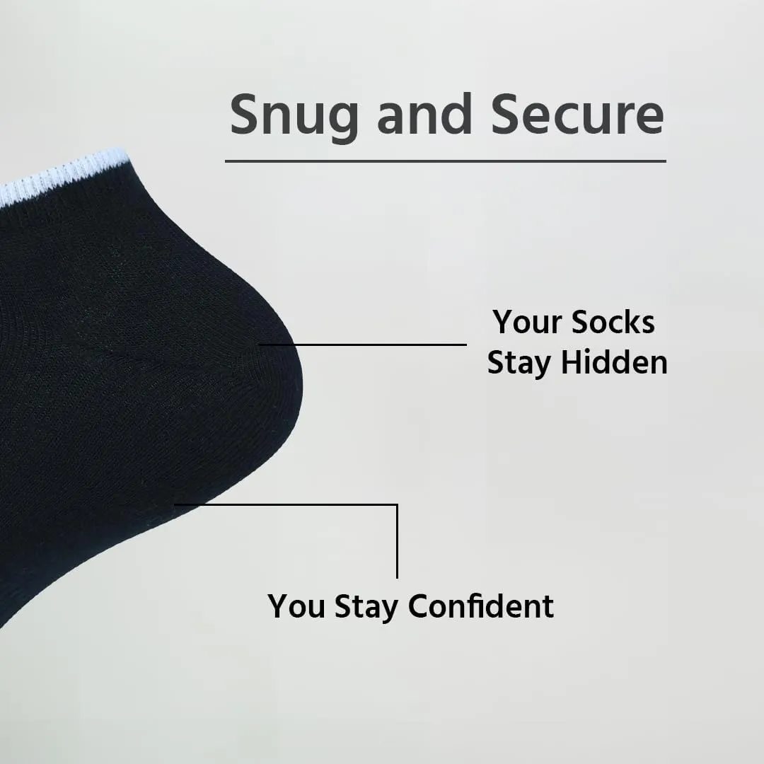 Mens No Show Socks |Pack of 4| Non Slip Invisible Low Cut Athletic Running Novelty Casual Invisible Liner Sock
