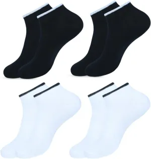 Mens No Show Socks |Pack of 4| Non Slip Invisible Low Cut Athletic Running Novelty Casual Invisible Liner Sock
