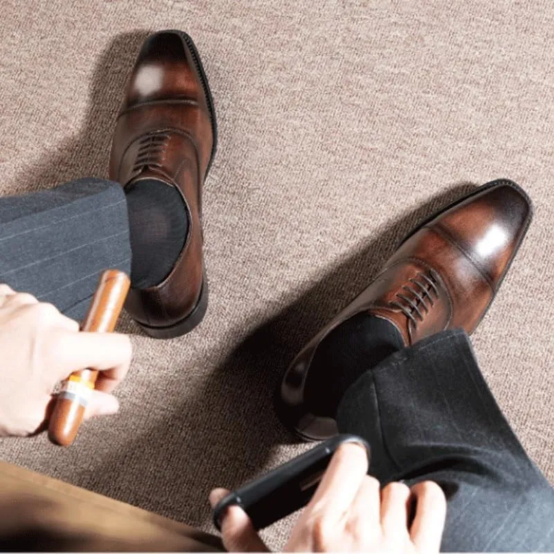 Men’s Premium Oxford Leather Dress Shoes for Business Attire, Church & Formal Events