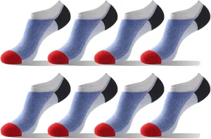 Men's women's 8 Pack Ankle Running Socks Low Cut Cushioned Athletic Sports Socks With Arch Support
