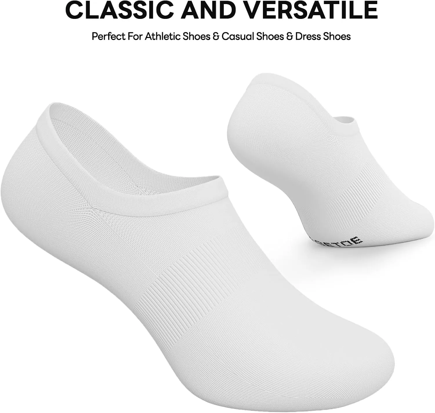 No Show Socks Womens, Premium Cotton Low Cut Non Slip Invisible Liner Socks 4/8 Pairs