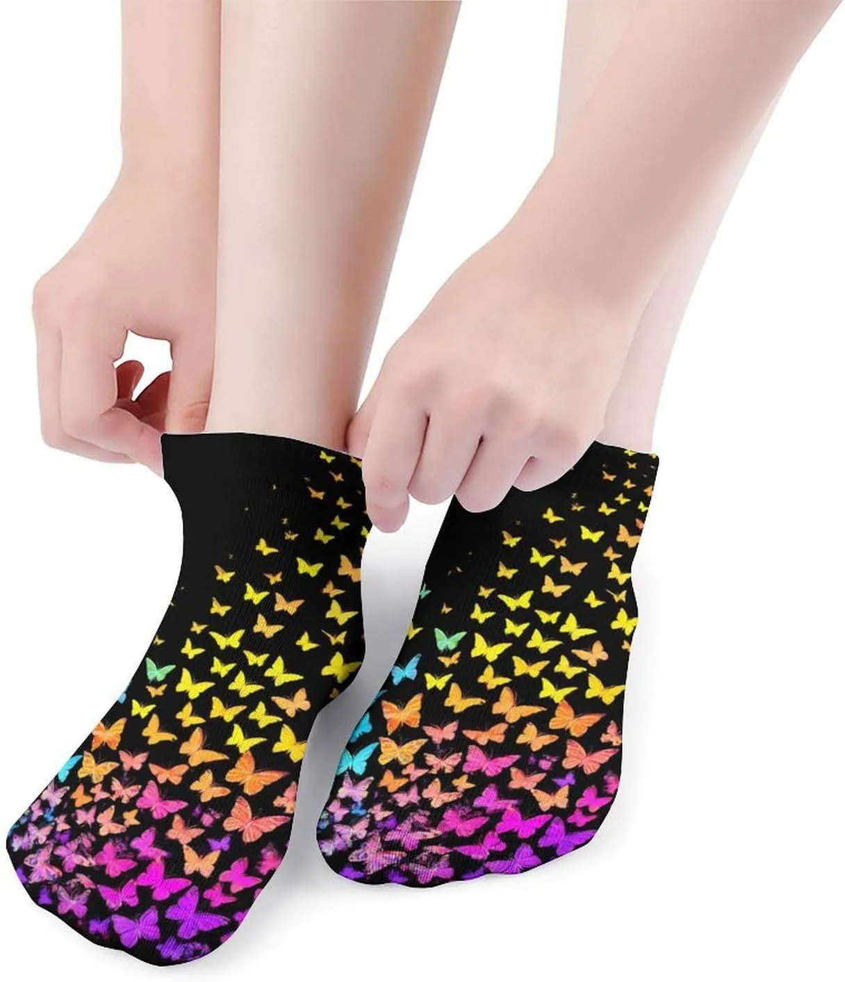 Novelty Low Cut Sock for Women, Casual Soft Athletic Ankle Socks Breathable Running Crew Socks, 5 Pair