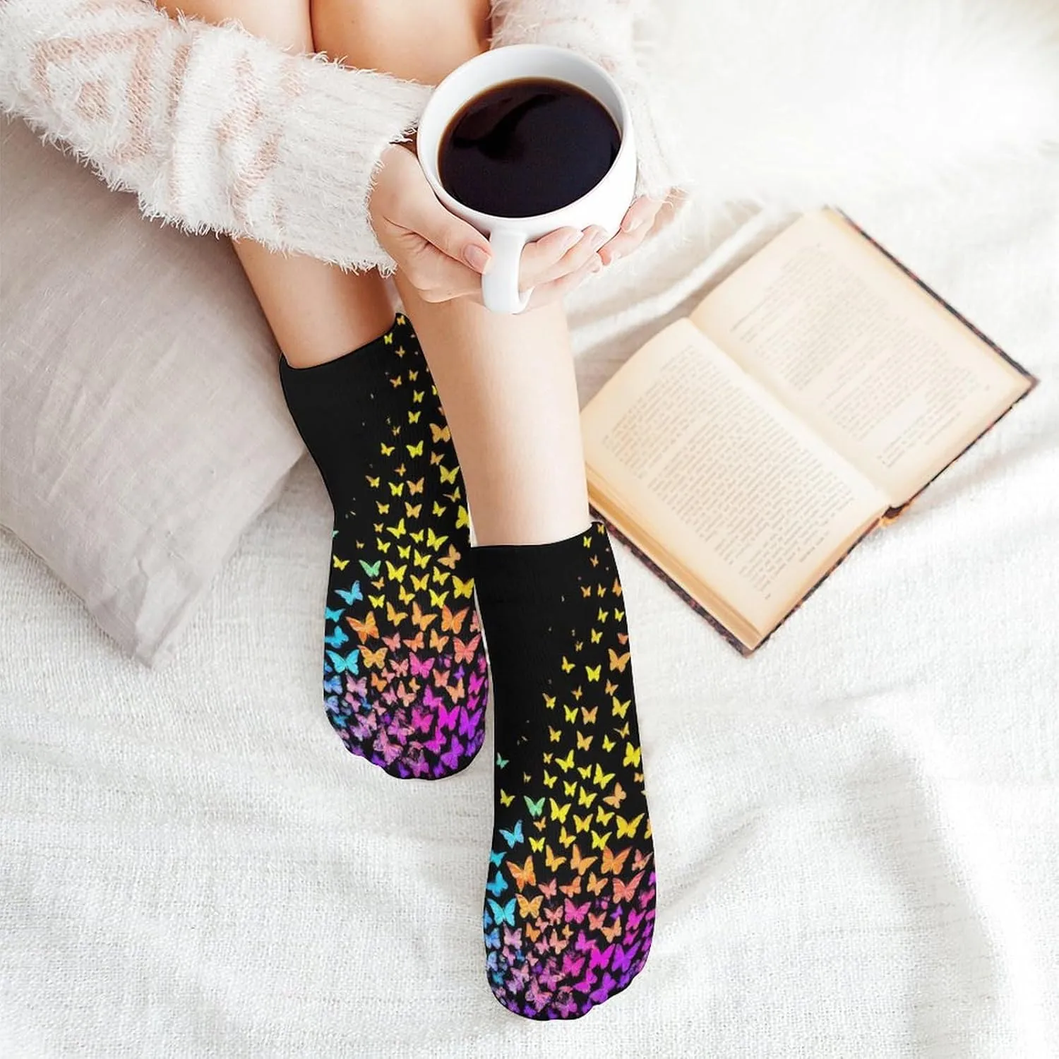 Novelty Low Cut Sock for Women, Casual Soft Athletic Ankle Socks Breathable Running Crew Socks, 5 Pair
