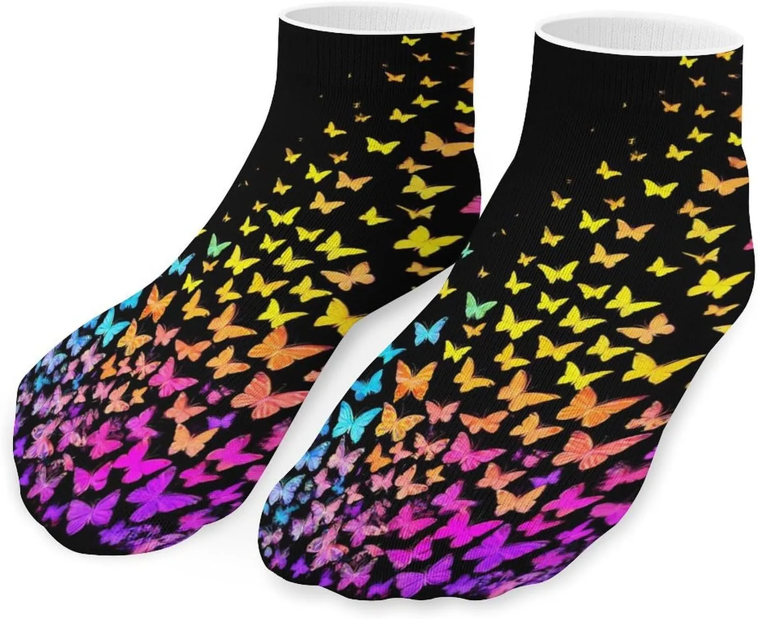 Novelty Low Cut Sock for Women, Casual Soft Athletic Ankle Socks Breathable Running Crew Socks, 5 Pair