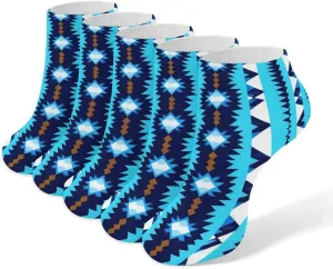 Novelty Low Cut Sock for Women, Casual Soft Athletic Ankle Socks Breathable Running Crew Socks, 5 Pair
