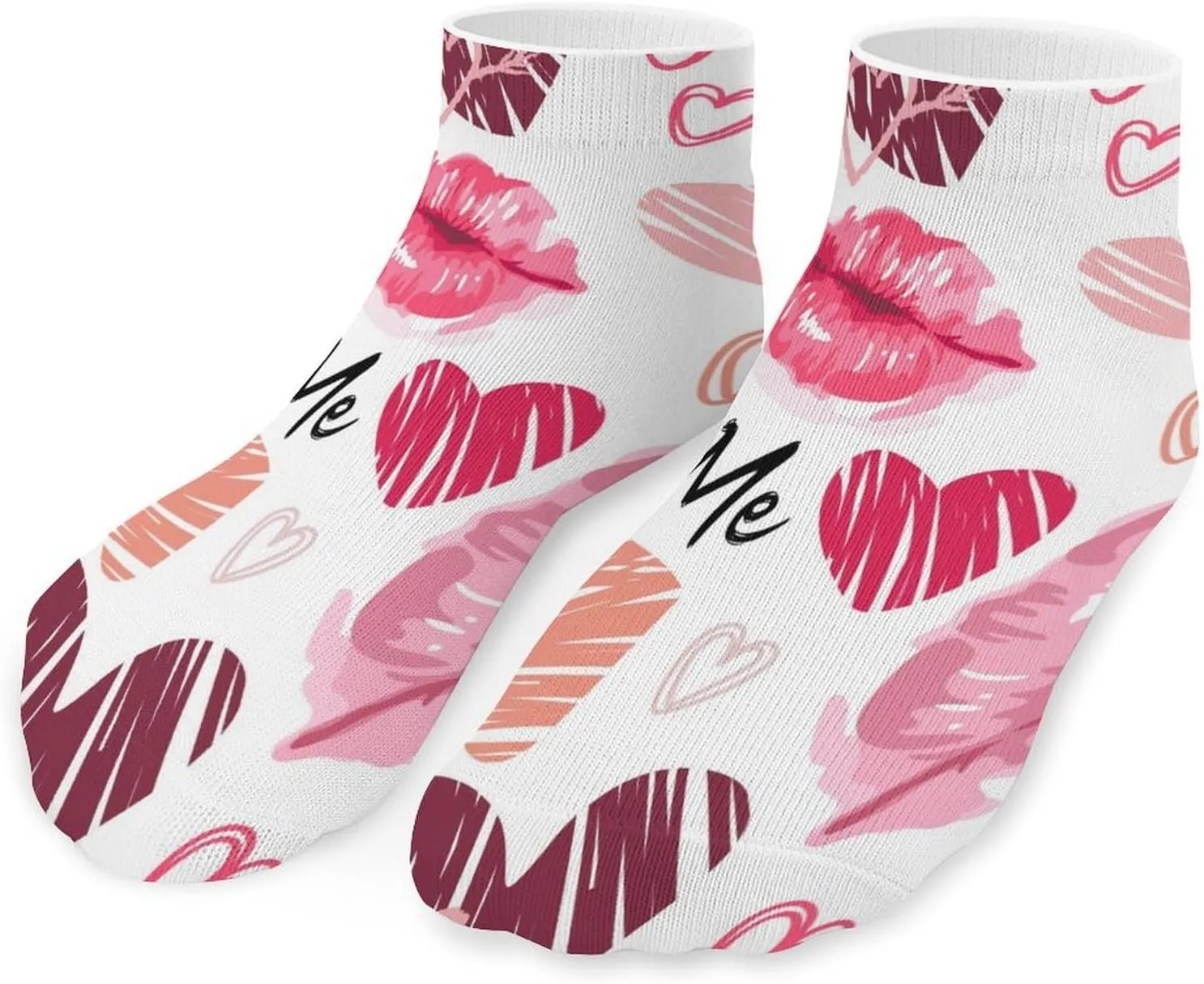Novelty Low Cut Socks for Women, Casual Soft Athletic Ankle Socks Breathable Running Crew Socks, 5 Pair