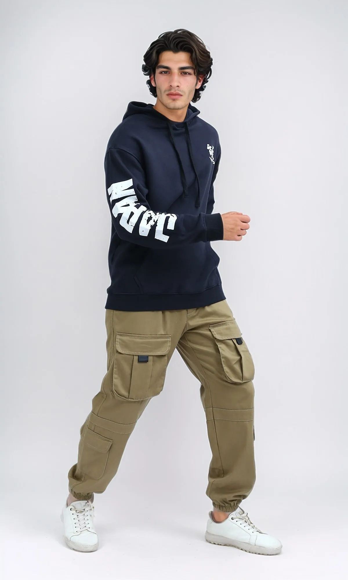O199374 - Right Sleeve ''Japan'' Print Slip On Hoodie