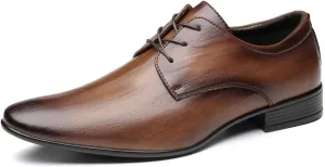 Santimon Men's Microfiber Leather Derby Shoes Fashion Dress Formal Tuxedo Wedding Oxfords Shoes