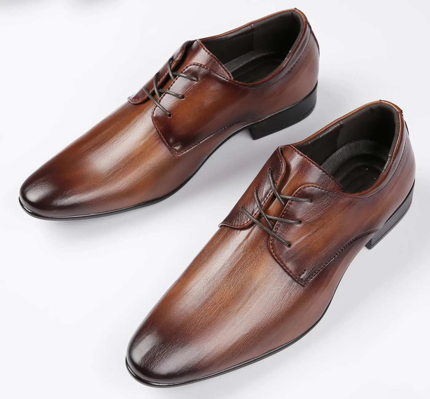 Santimon Men's Microfiber Leather Derby Shoes Fashion Dress Formal Tuxedo Wedding Oxfords Shoes