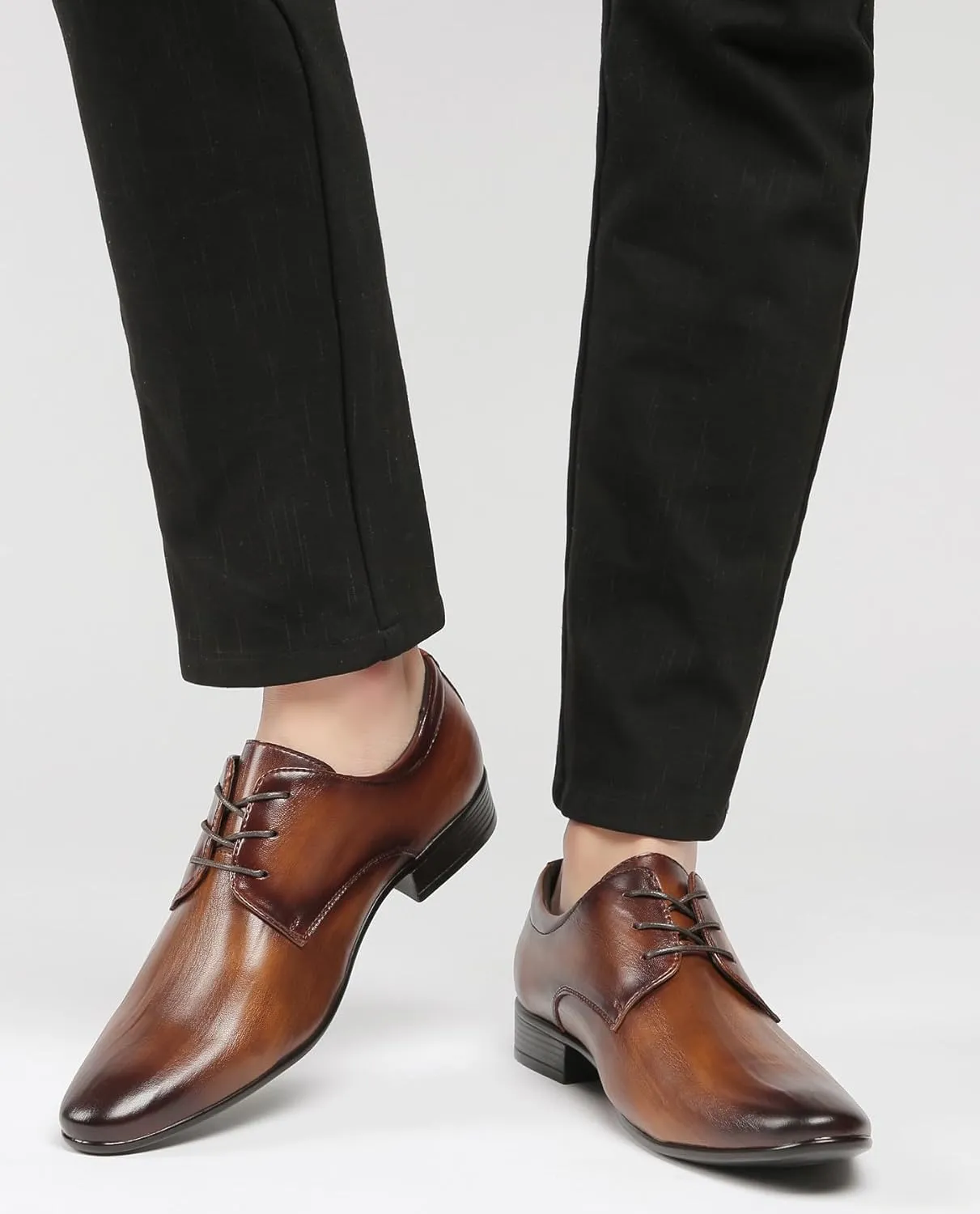 Santimon Men's Microfiber Leather Derby Shoes Fashion Dress Formal Tuxedo Wedding Oxfords Shoes