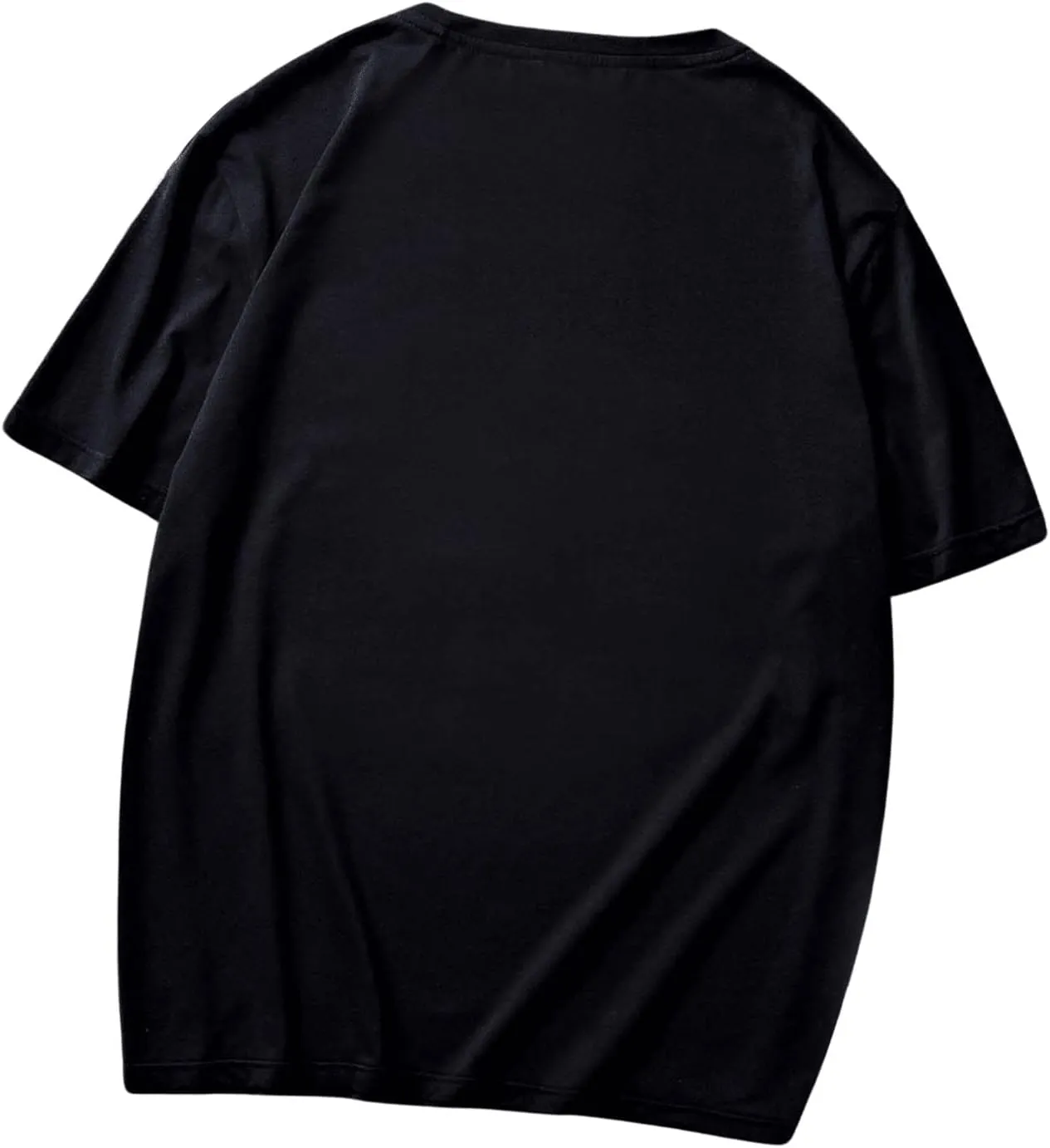 SHENHE Men's Casual Letter Print Short Sleeve Round Neck Regular Fit T Shirt Tops