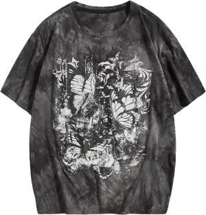 SHENHE Men's Casual Letter Print Short Sleeve Round Neck Regular Fit T Shirt Tops