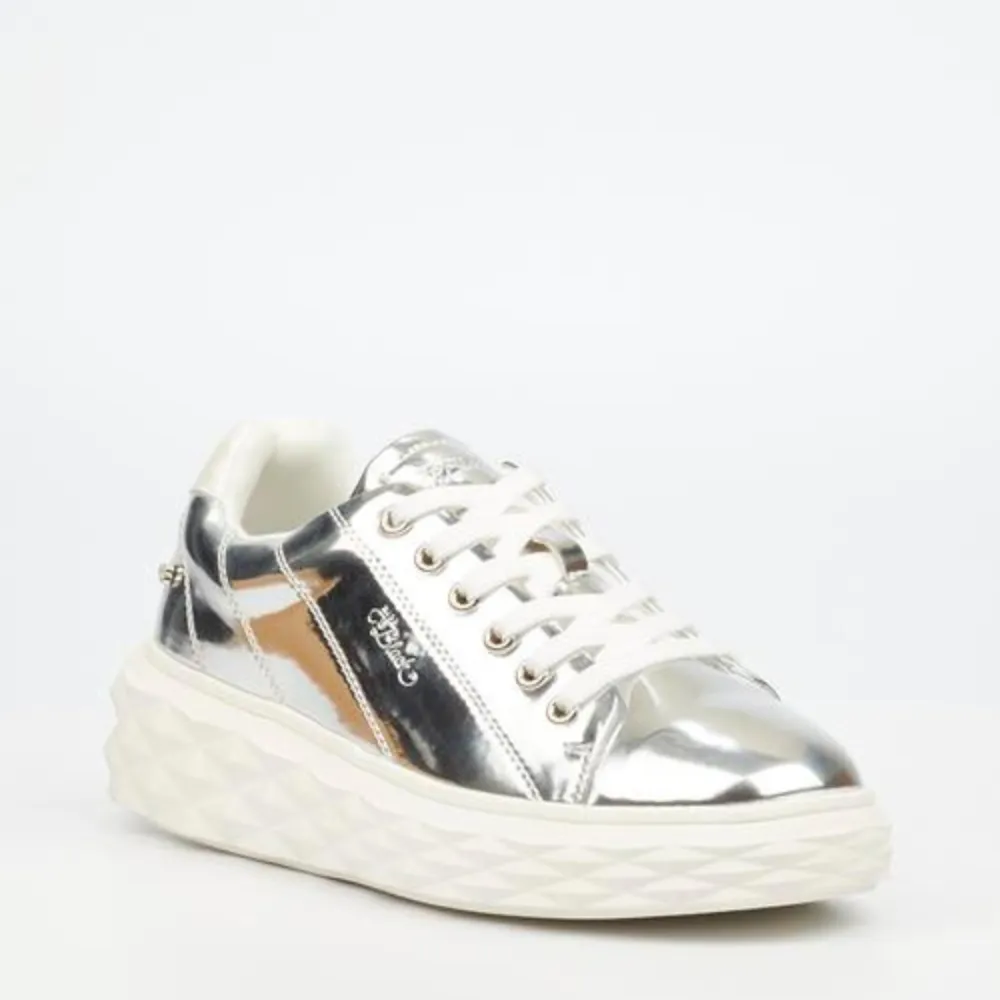 Silver Chunky Miss Black Sneaker  - Choo 1