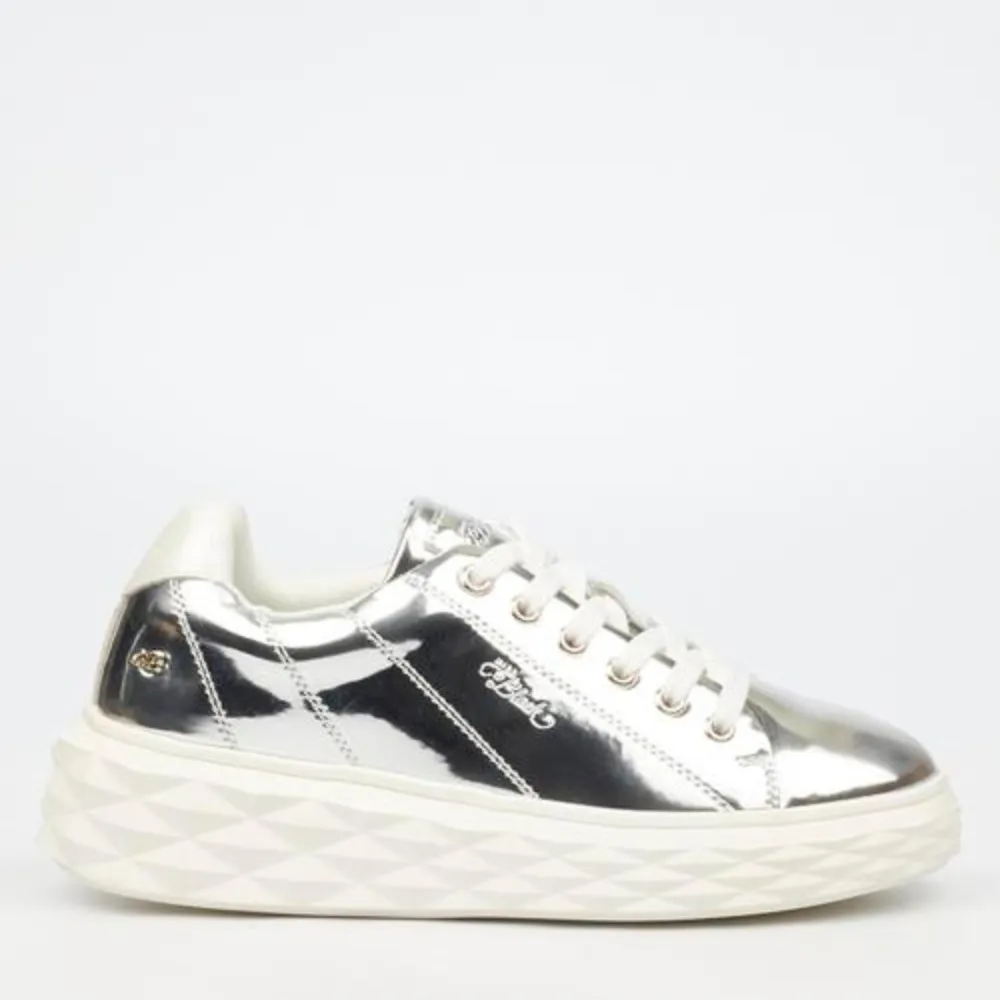 Silver Chunky Miss Black Sneaker  - Choo 1