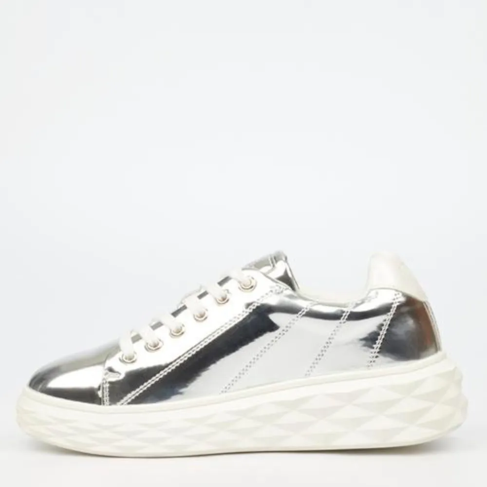 Silver Chunky Miss Black Sneaker  - Choo 1