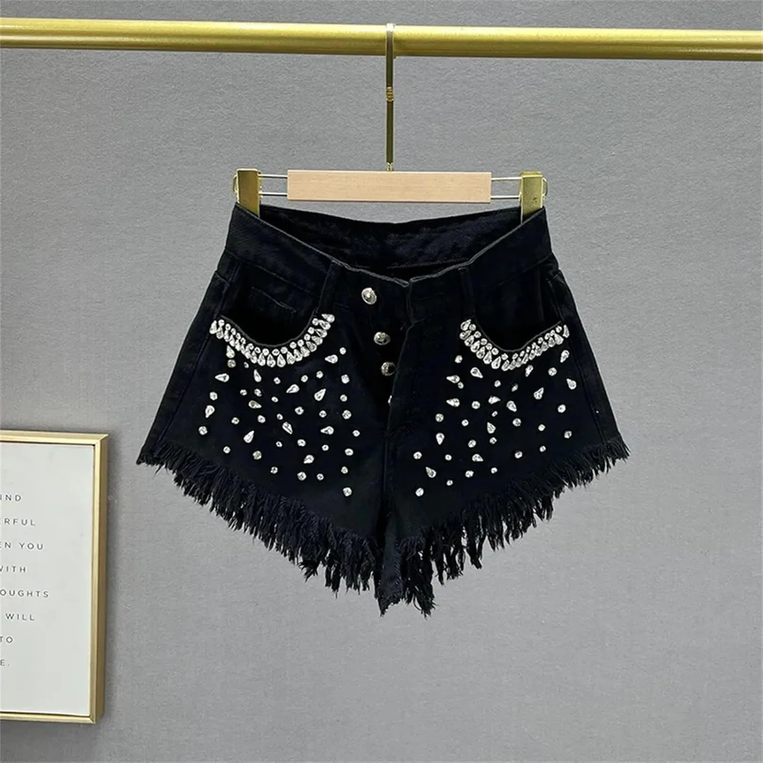 Spring Summer Gradient Wash Denim Shorts Women High Waist Retro Vintage Harajuku Style