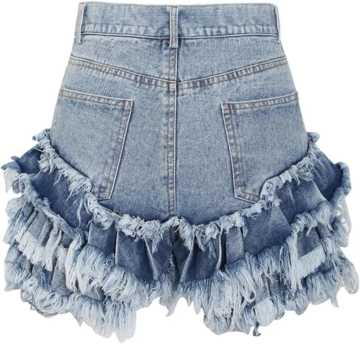 Spring Summer Pearl Embellished Denim Shorts Women High Waist Retro Chic Office Casual