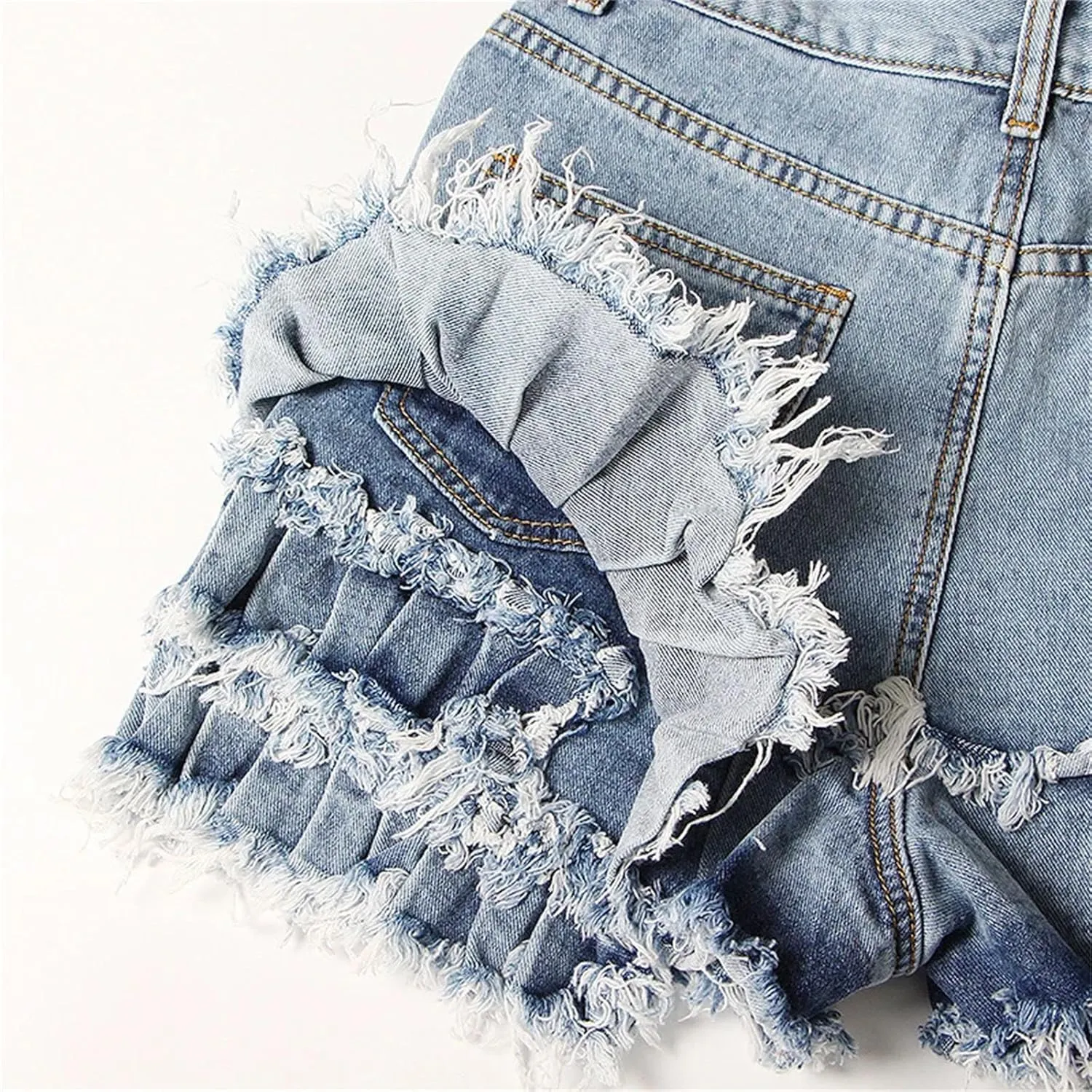 Spring Summer Pearl Embellished Denim Shorts Women High Waist Retro Chic Office Casual