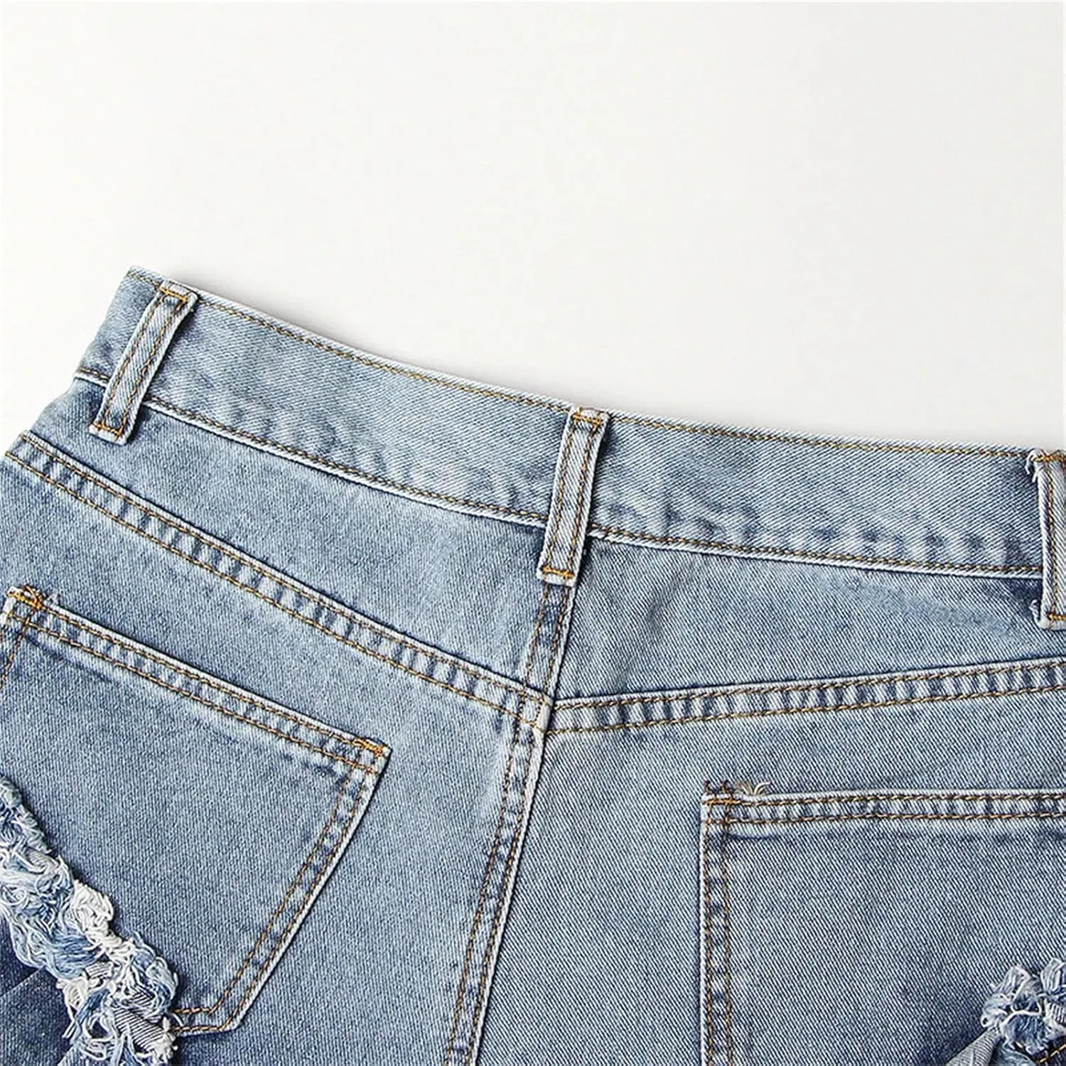 Spring Summer Pearl Embellished Denim Shorts Women High Waist Retro Chic Office Casual