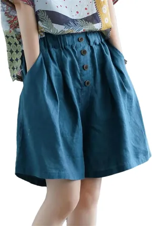 Spring Summer Plus Size Denim Shorts Women Stretch High Waist Vintage Loose Fit