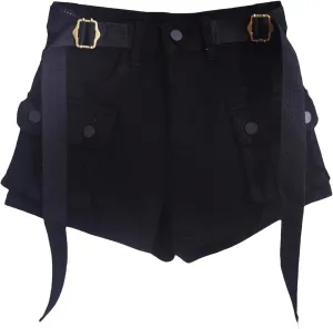 Spring Summer Vintage Floral Denim Shorts Women High Waist Casual Loose Fit Streetwear