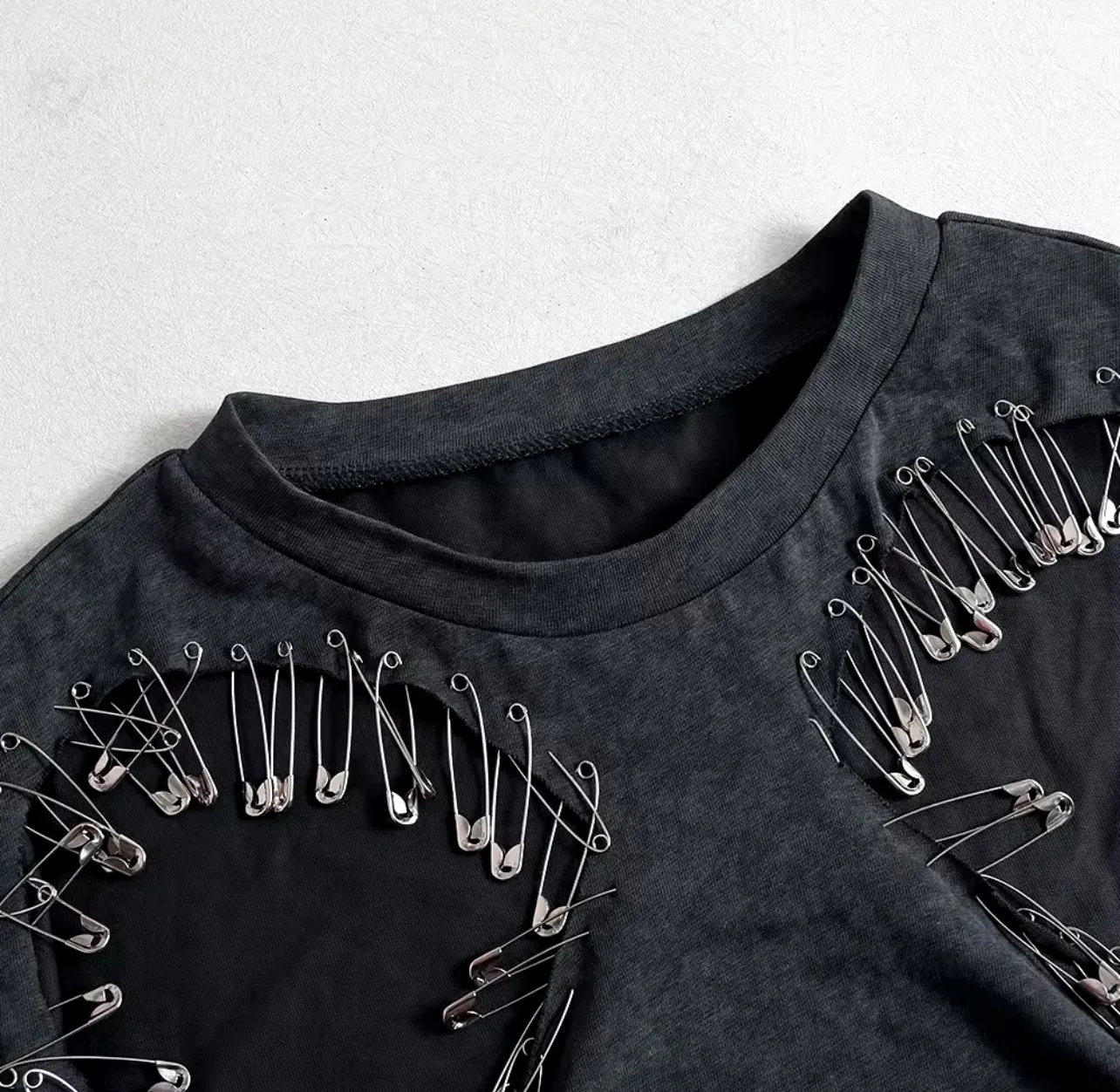 Strike You Pins Short Sleeve Crop Top