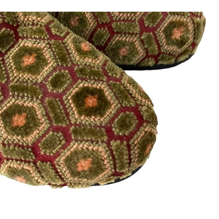 Stubbs & Wooton Geometric Chenille Loafers Shoes Flats 7.5