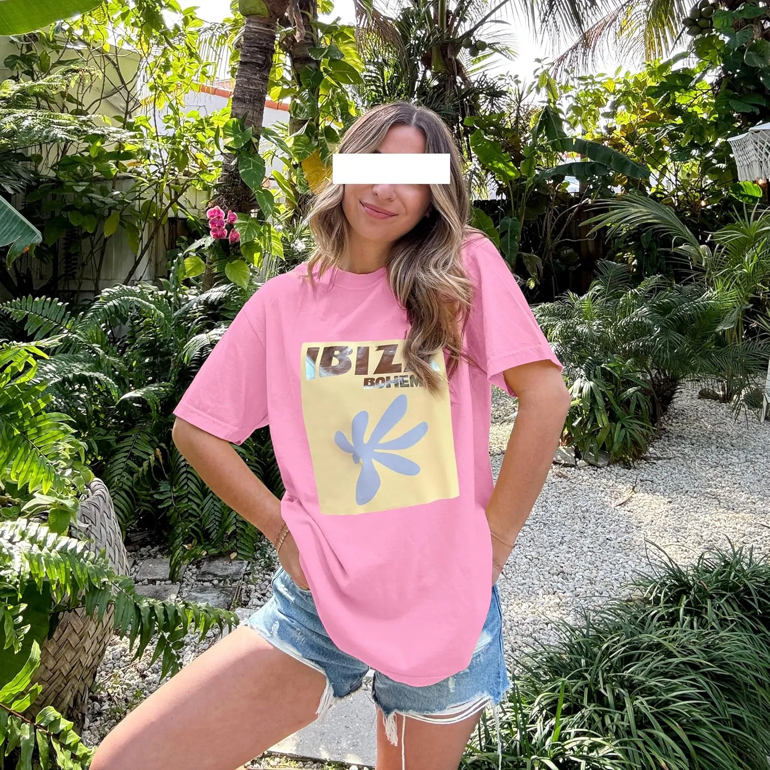 Summer Oversized Flower Graphic Tees Y2k Coastal Beach Palm Surfboard Tops Baggy T-Shirts Teen Girls Preppy Clothes