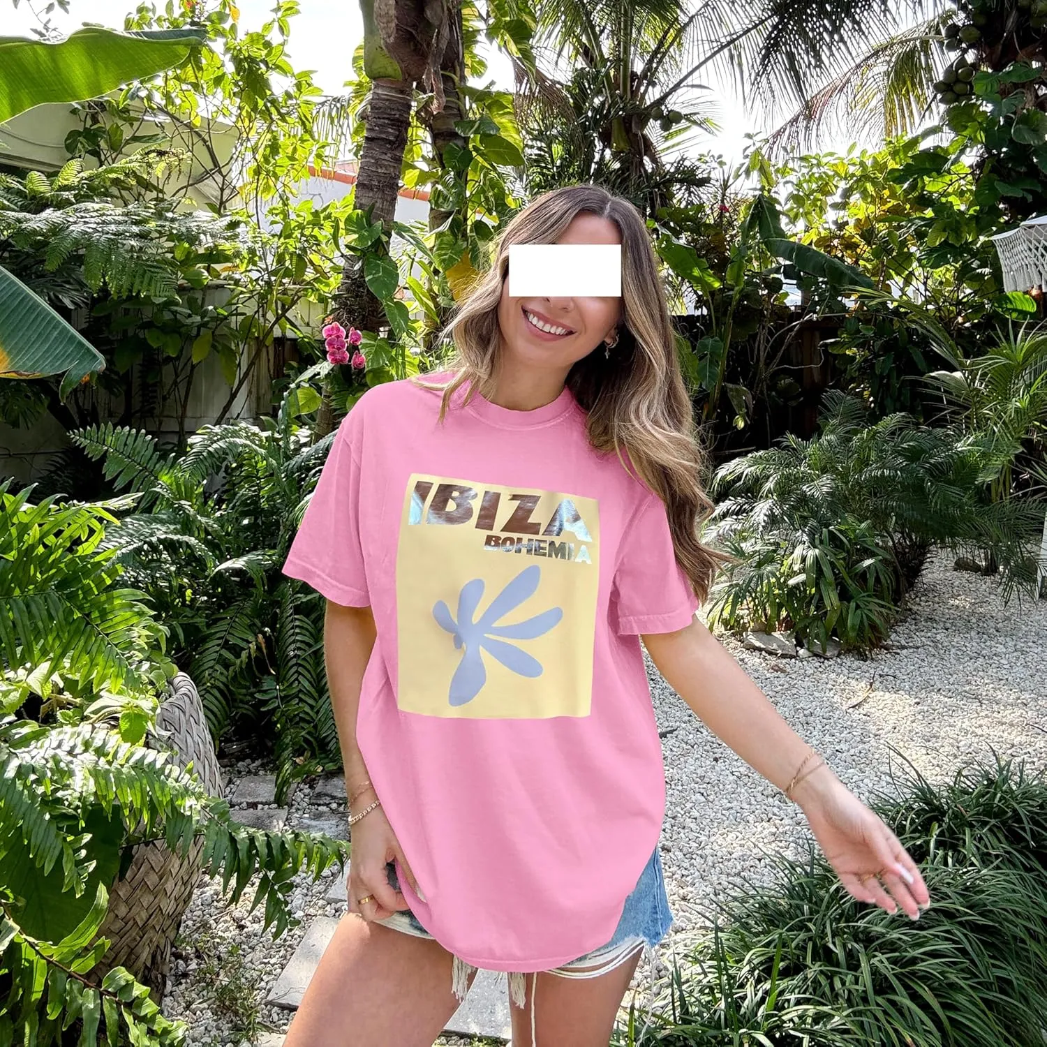 Summer Oversized Flower Graphic Tees Y2k Coastal Beach Palm Surfboard Tops Baggy T-Shirts Teen Girls Preppy Clothes