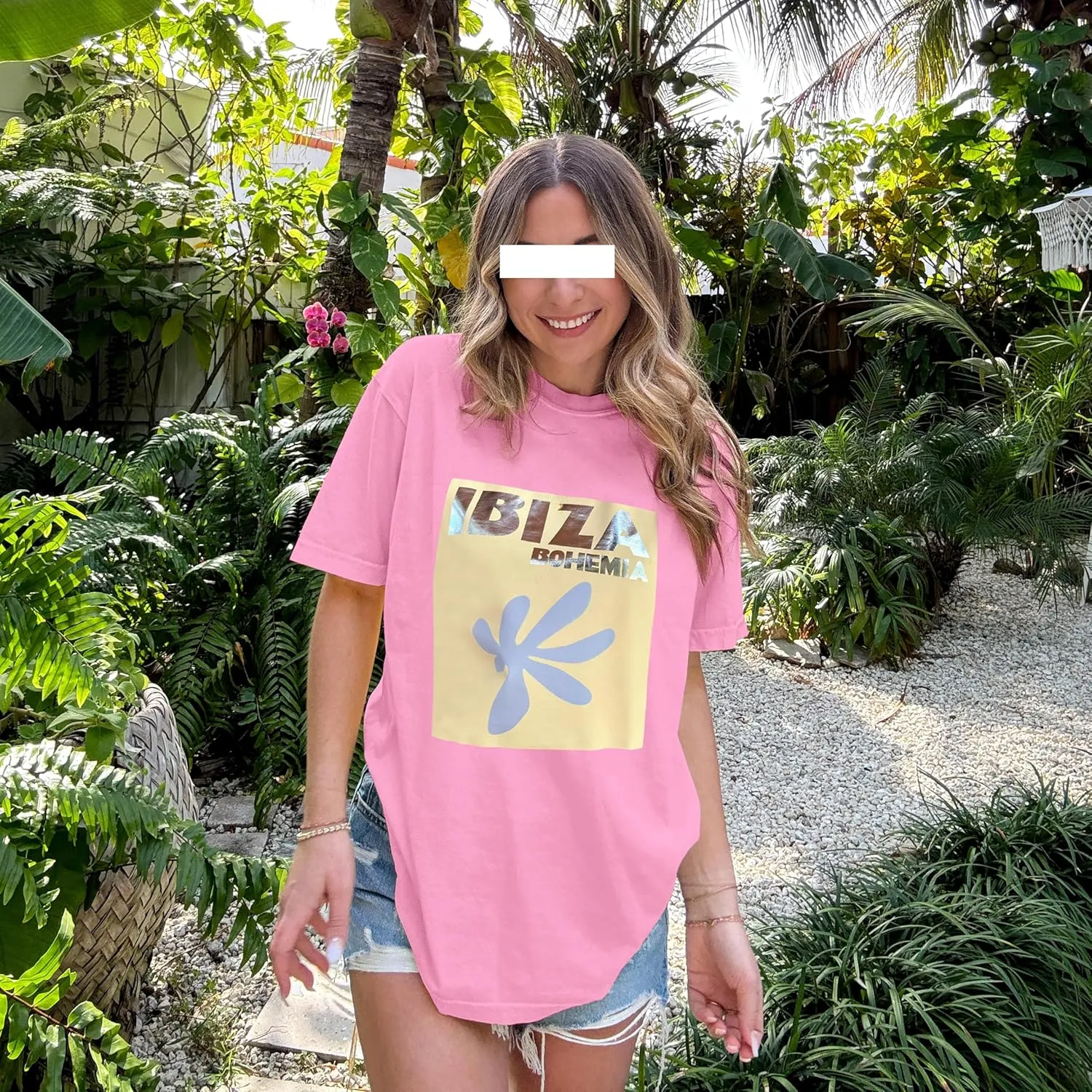 Summer Oversized Flower Graphic Tees Y2k Coastal Beach Palm Surfboard Tops Baggy T-Shirts Teen Girls Preppy Clothes