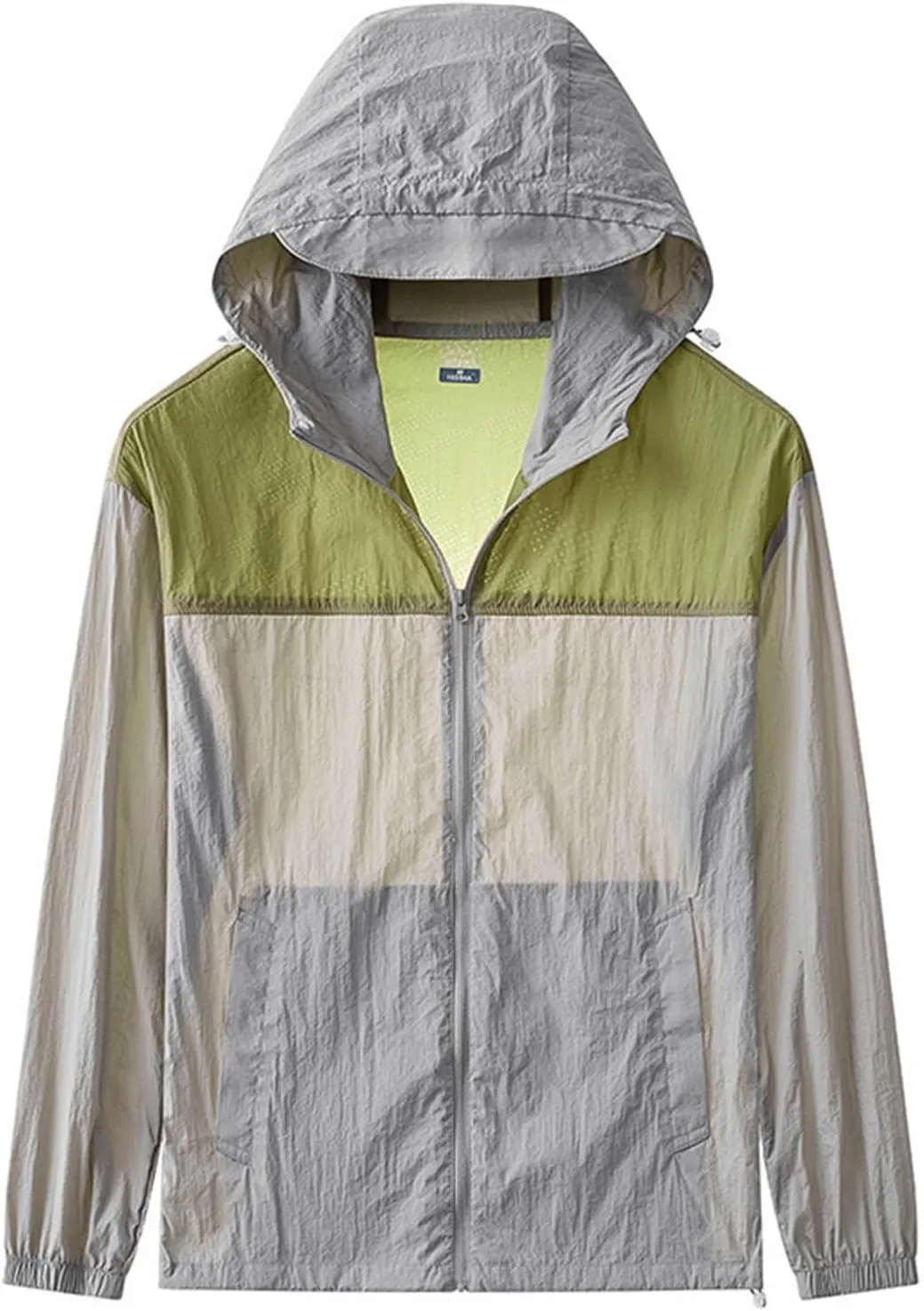 Sun Protection Shirts for Men Lightweight Quick Dry Workout Tops UV Protection Hiking Outdoor Hoodies with Pocket
