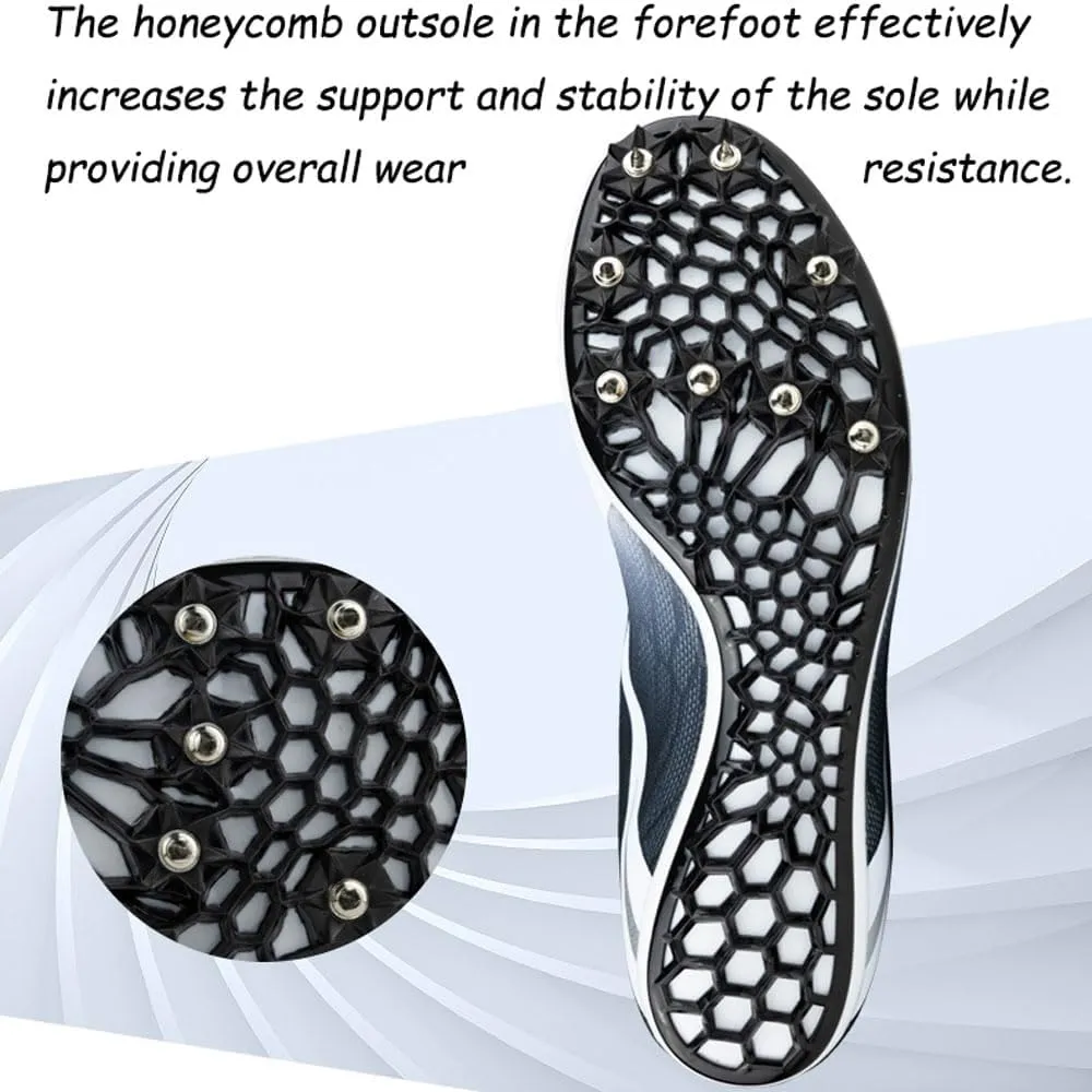 Track and Field Spike Shoes Running Sprint Shoes Track and Field Shoes 8 Nails Breathable Lightweight Professional Athletic training Shoes Mesh leather Buffer Unisex(Boys, Girls,Womens, Mens),35-45 EU