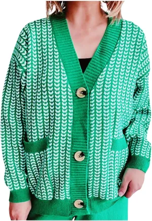 Trendy Oversized Cardigan for Women 2024 Open Front Chunky Knit Sweaters Long Sleeve Knit V Neck Outerwear Coats
