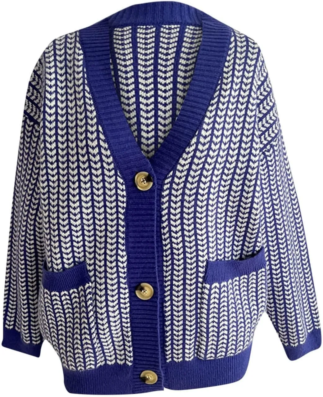 Trendy Oversized Cardigan for Women 2024 Open Front Chunky Knit Sweaters Long Sleeve Knit V Neck Outerwear Coats