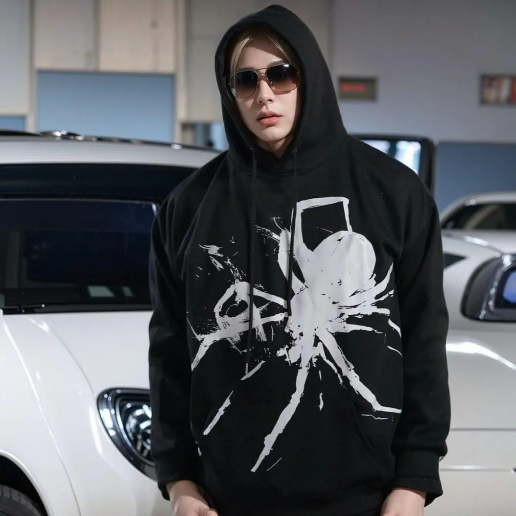 Unisex 3D Blood Hand/Spider Horror Hoodie Dark Streetwear Gothic Punk High Street Fashion Halloween Must-Have