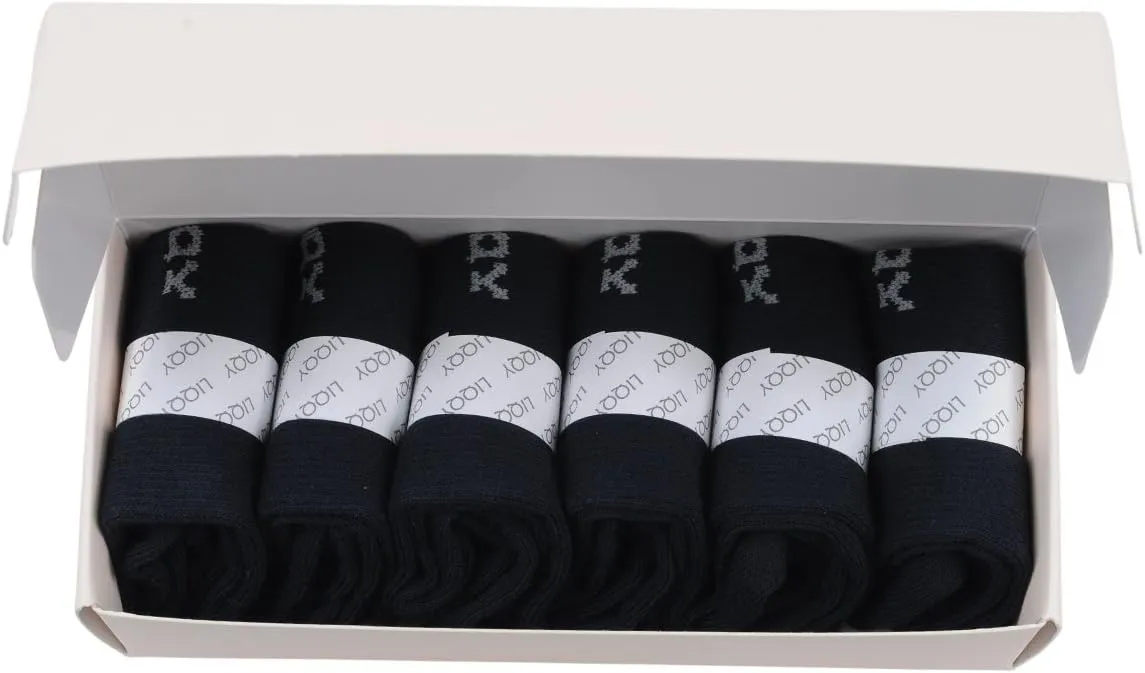Unisex Women's 6 Pack No Show Low Cut Work Socks with Arch Support