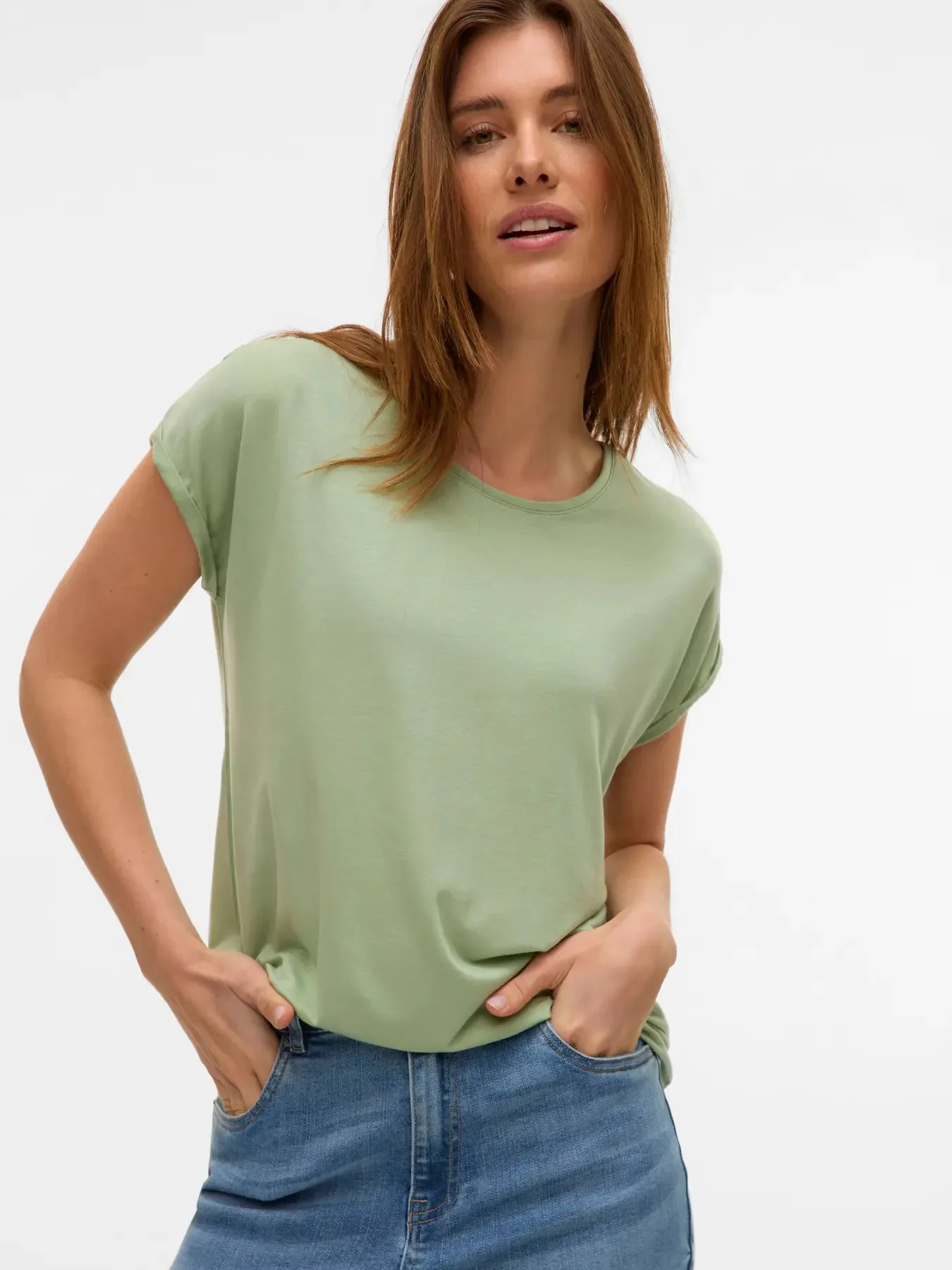 Vero Moda Smoke Green Ava tee