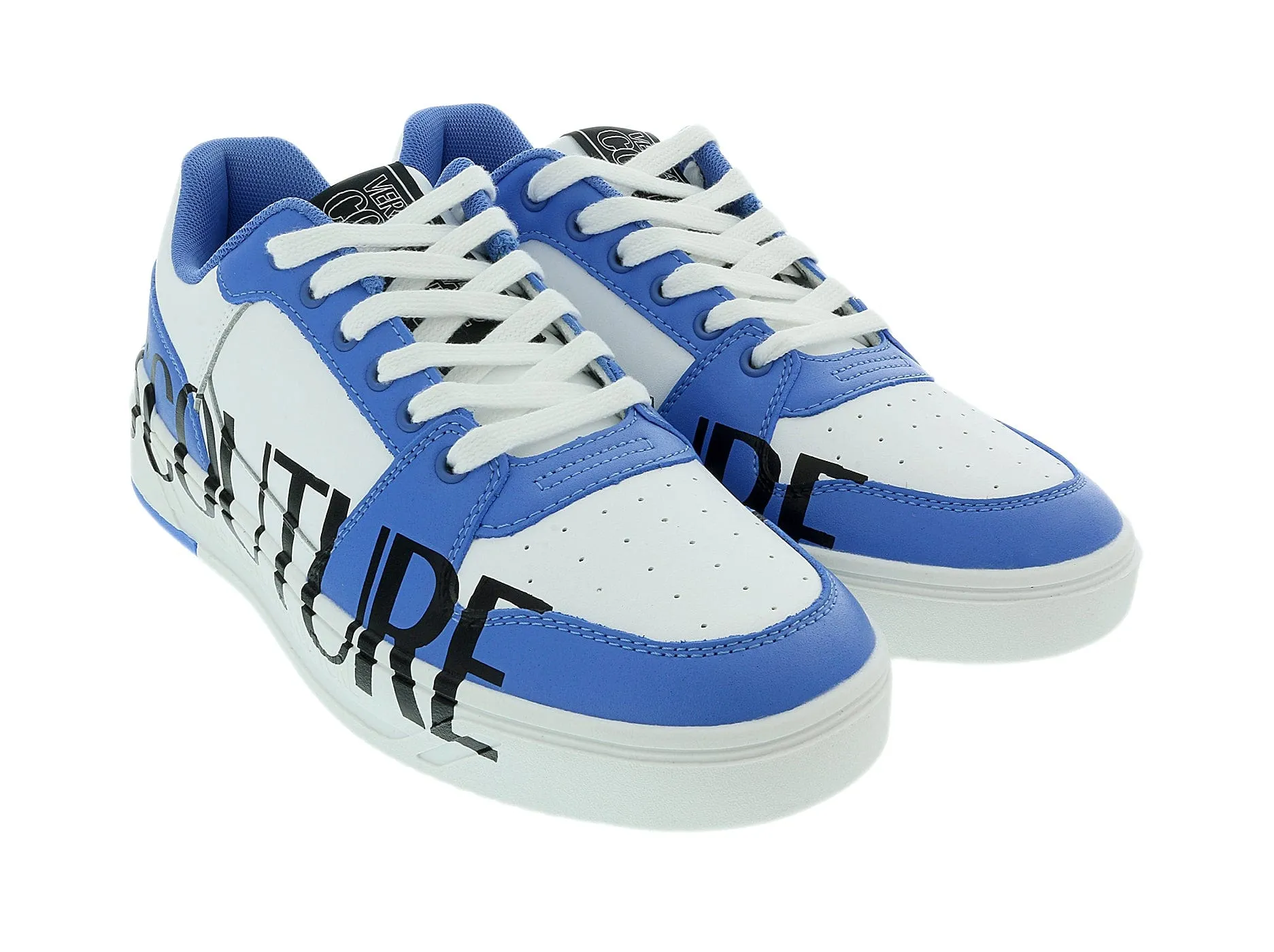 Versace Jeans Couture White Blue Fashion Court Sneakers-