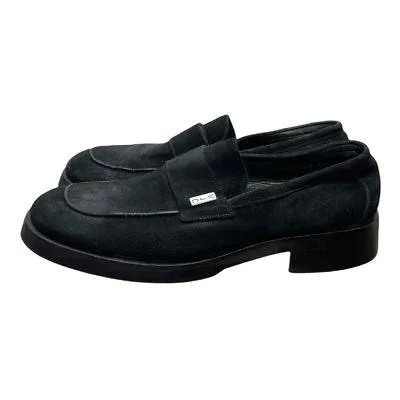 Vintage Versace Company Jeans Suede Loafers Shoes Size 11 Black