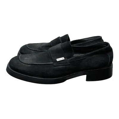 Vintage Versace Company Jeans Suede Loafers Shoes Size 11 Black
