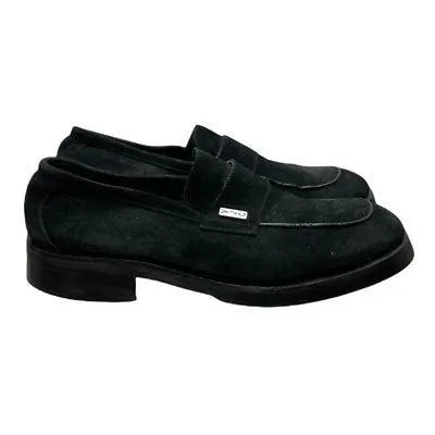 Vintage Versace Company Jeans Suede Loafers Shoes Size 11 Black