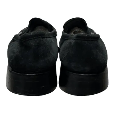 Vintage Versace Company Jeans Suede Loafers Shoes Size 11 Black