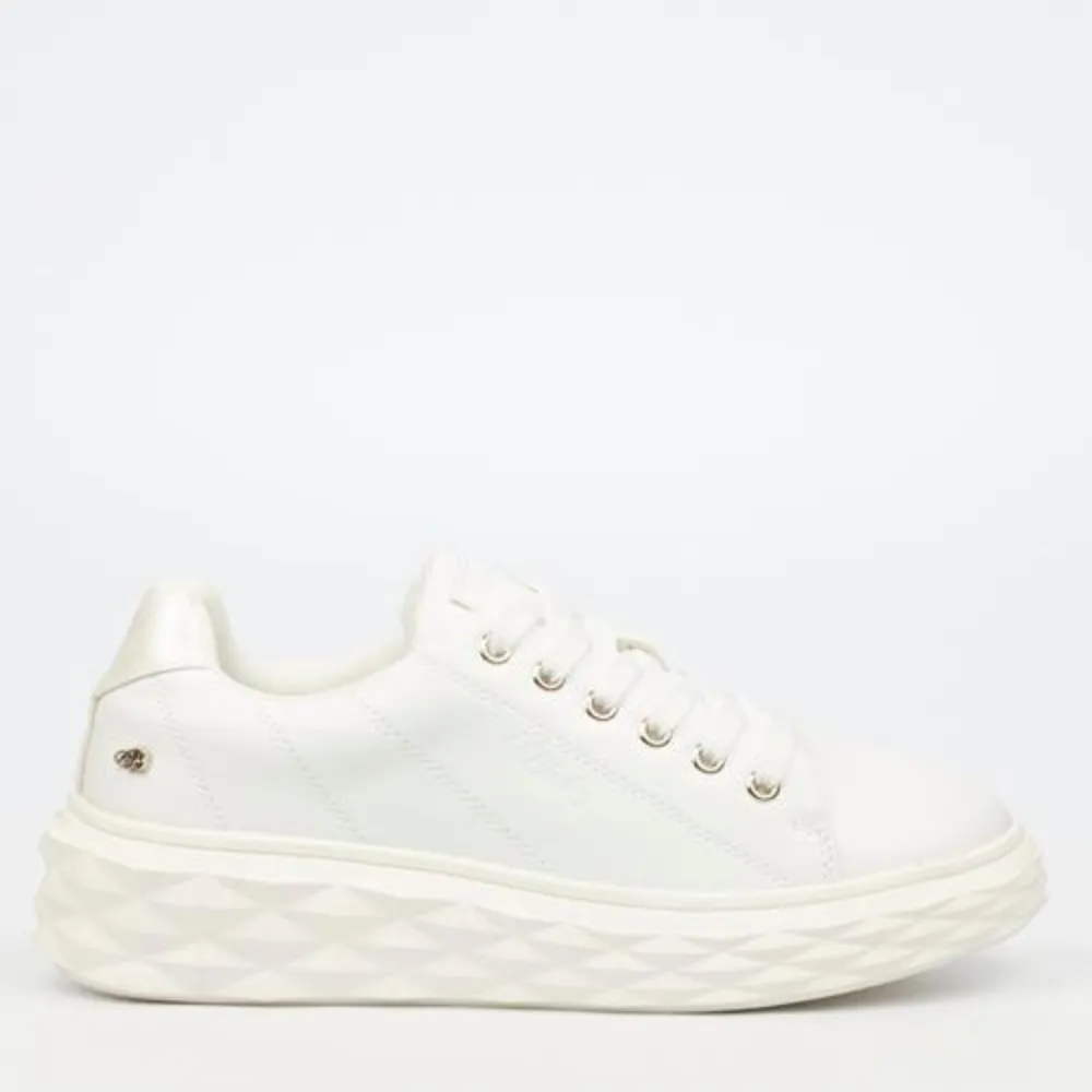 White Chunky Miss Black Sneaker  - Choo 1