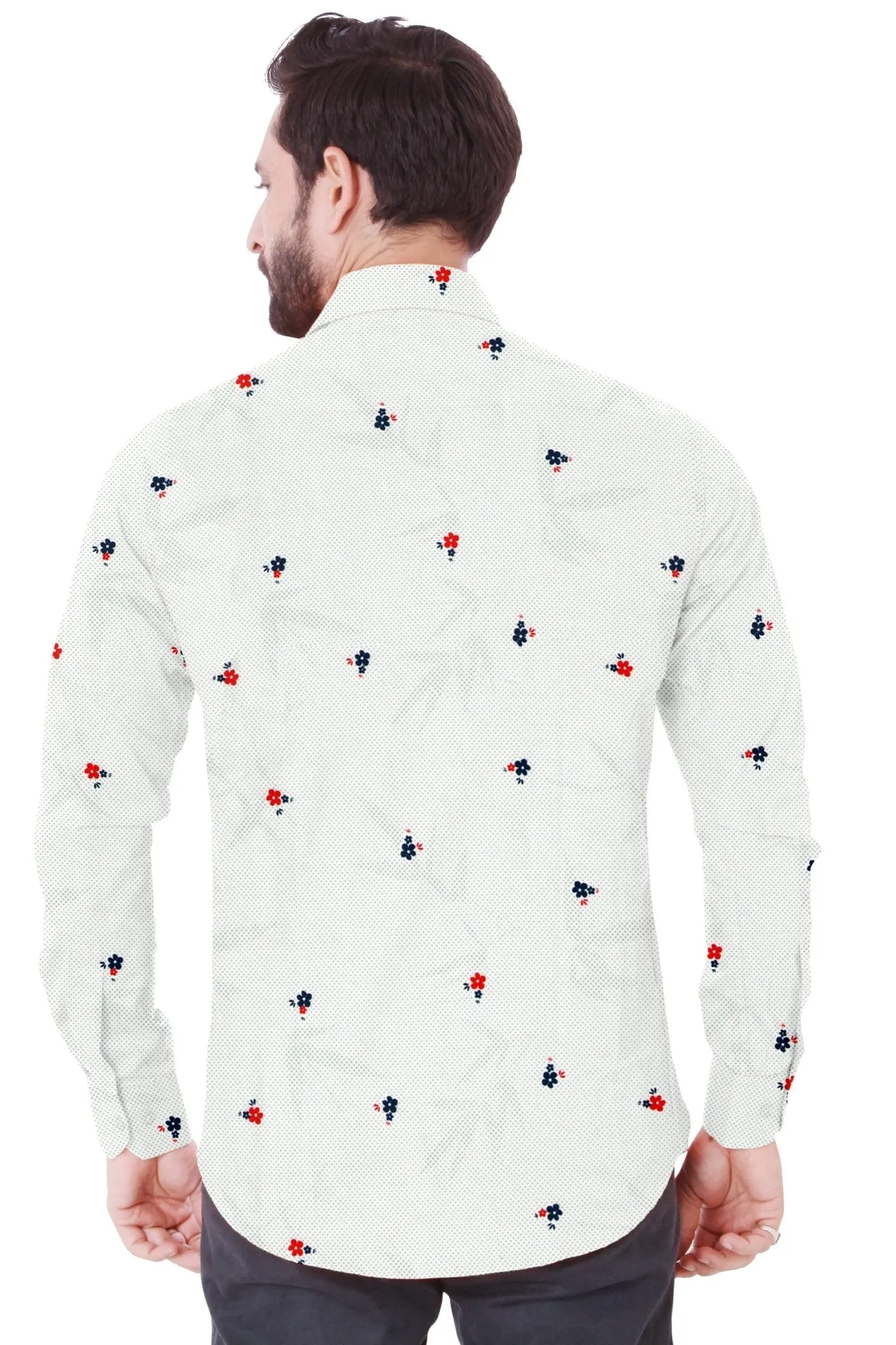 White Floral Cotton Shirt